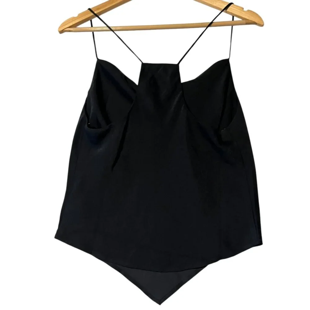 Joe's Jeans The Carrie Cami Women's M Black‎ Casual Draped Cowl Neck Sleeveless